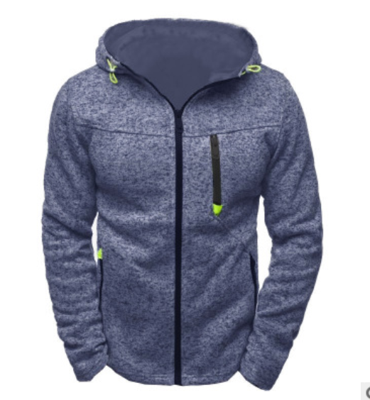 Color: Blue, Size: XL - MEN STITCHING HOODIES - Image 2