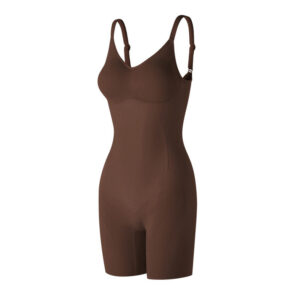 Size: L, Color: Dark Brown - Belly Contracting And Hip Lifting Postpartum Body Shaping Waist Slimming Seamless Tight Show Clothes