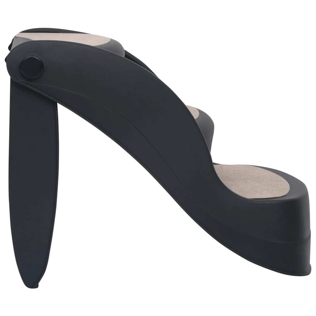 vidaXL Dog Stair Black Polypropylene 3-step Foldable Dog Stair - Image 4