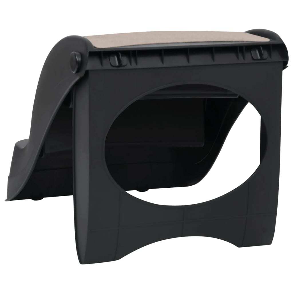 vidaXL Dog Stair Black Polypropylene 3-step Foldable Dog Stair - Image 5
