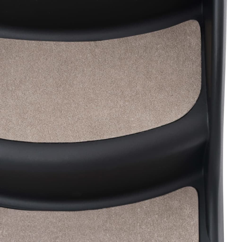 vidaXL Dog Stair Black Polypropylene 3-step Foldable Dog Stair - Image 7