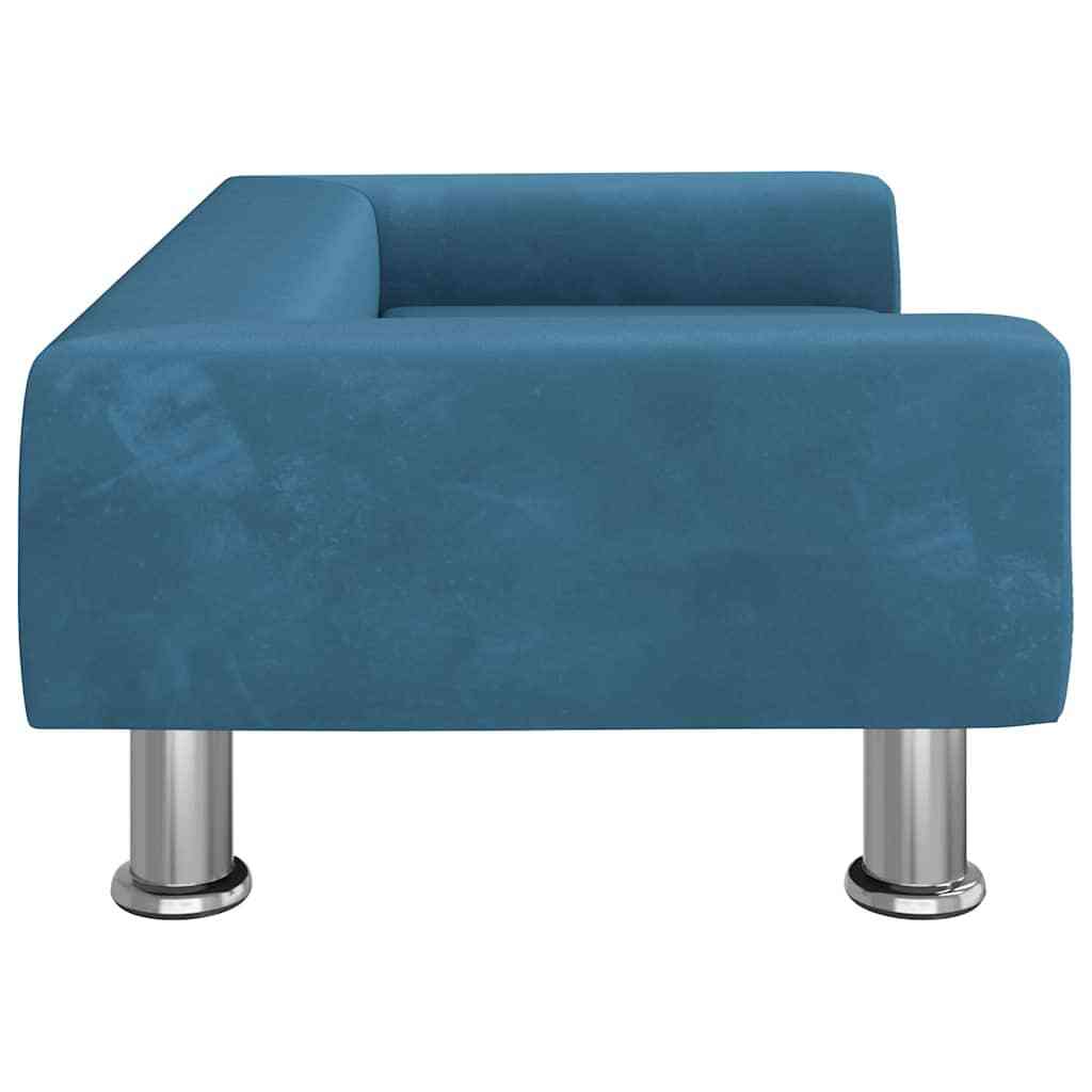 vidaXL Dog Bed Blue 70x45 x 10.4 " Velvet - Image 4