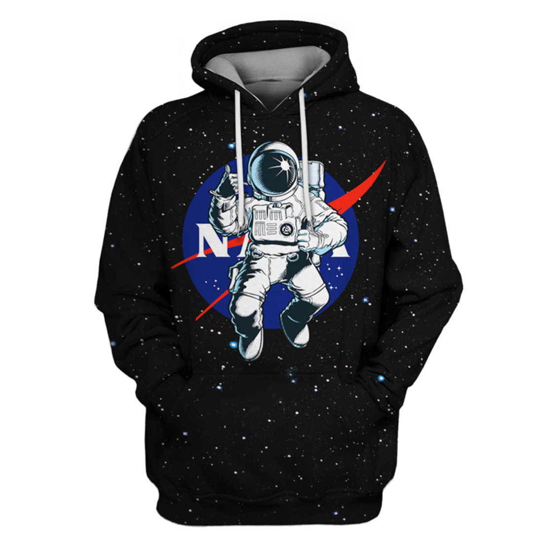 Color: Black, Size: 2XL - 3D Digital Print Cosplay Hooded Sweatshirt - Image 2