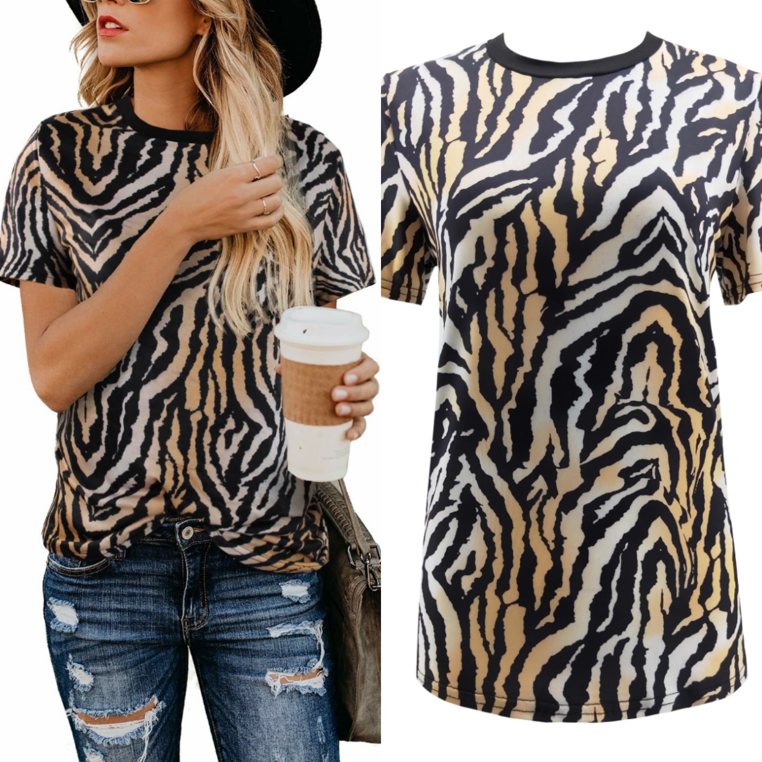 Color: Brown, Size: L - Leopard print Europe and America ladies casual tops - Image 2