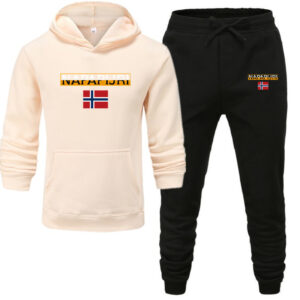 Color: Khaki, Size: M - Fleece pullover hooded sports sweatshirt