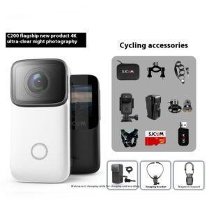 Color: C200 White Package - Thumb Sports Camera Anti-shake HD Camera