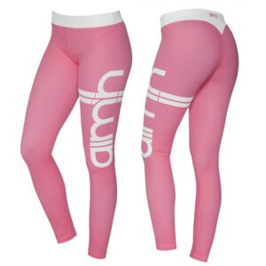 Color: Pink, Size: L - Printed High Waist Yoga Leggings