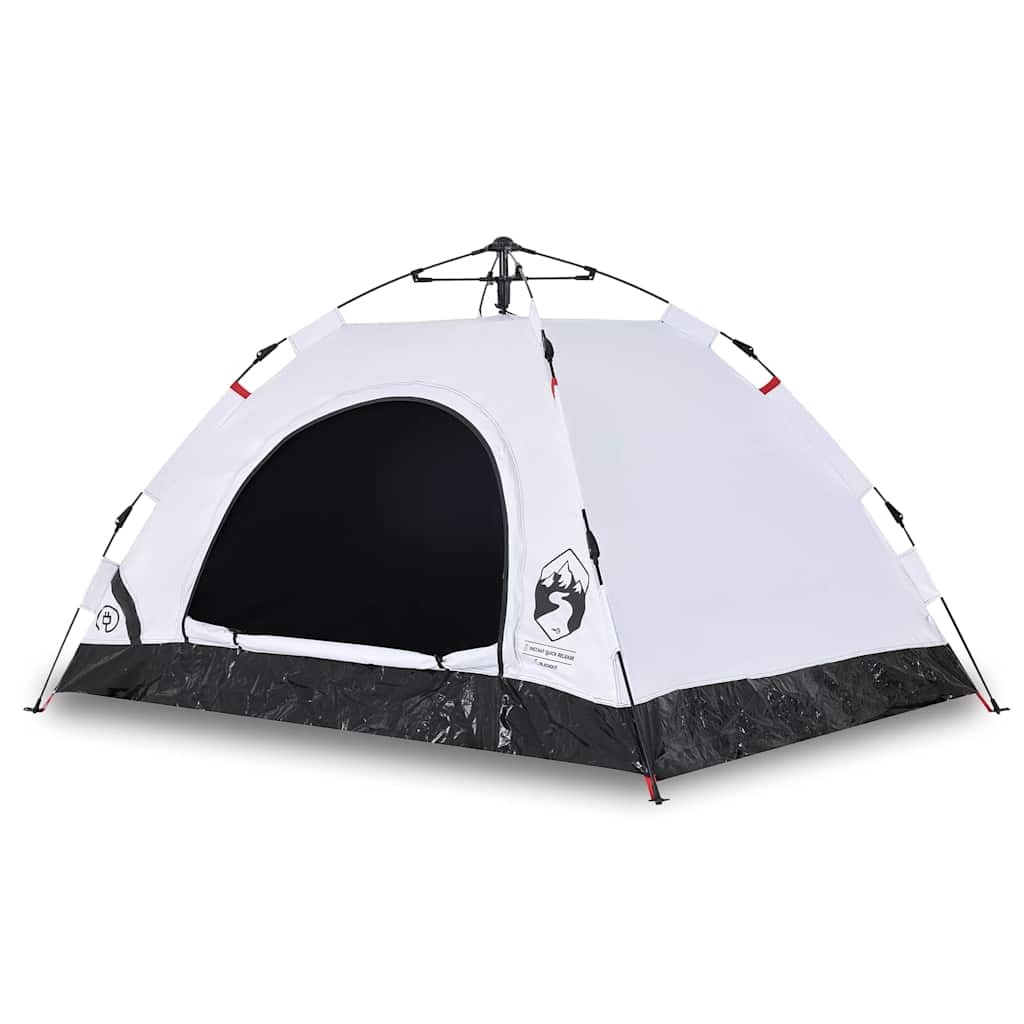 vidaXL Camping Tent 2-Person White Blackout Fabric Quick Release - Image 2
