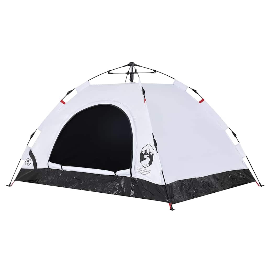vidaXL Camping Tent 2-Person White Blackout Fabric Quick Release - Image 4