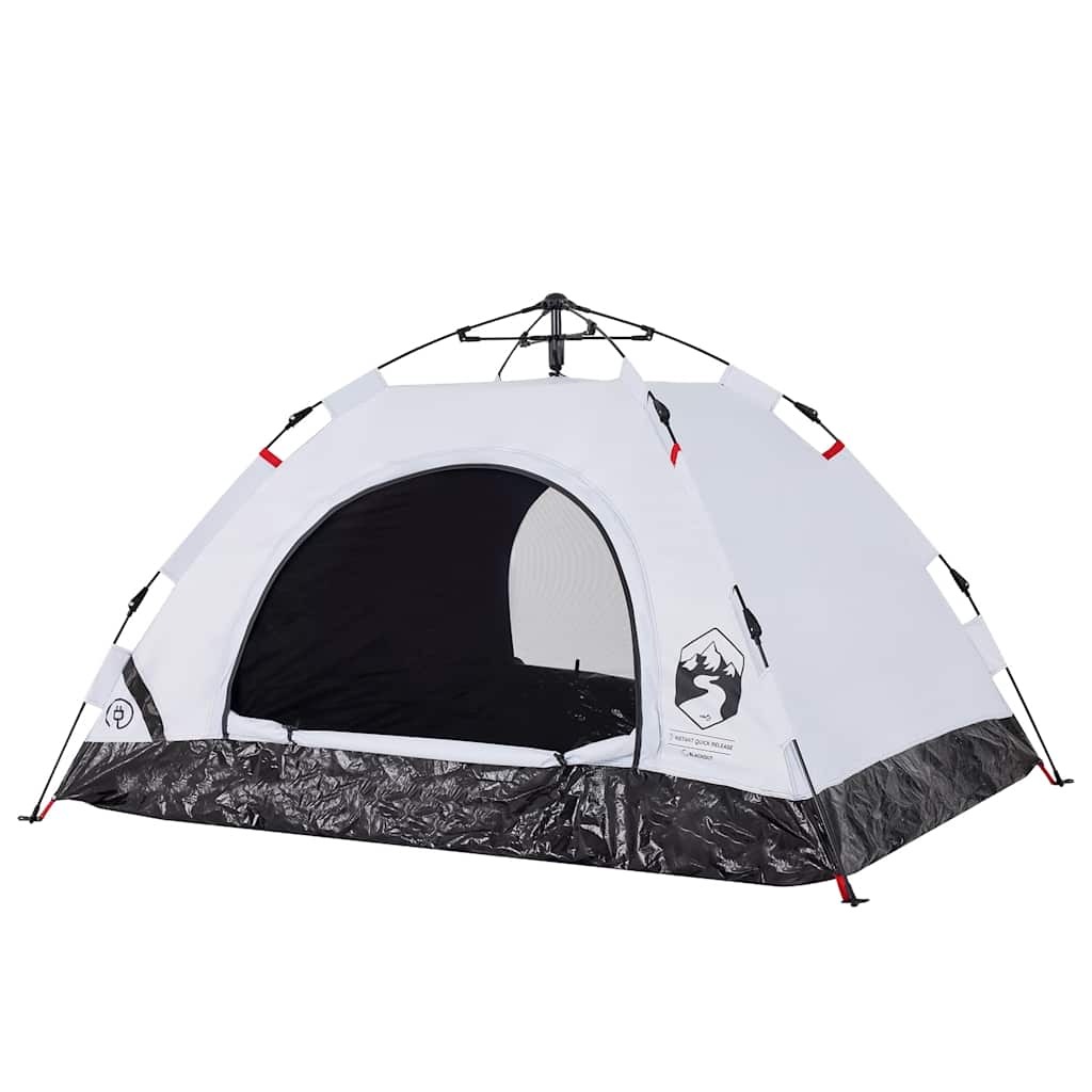 vidaXL Camping Tent 2-Person White Blackout Fabric Quick Release - Image 5