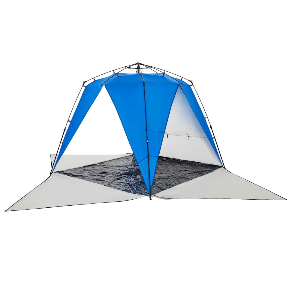 vidaXL Beach Tent 4-Person Azure Blue Quick Release Waterproof - Image 5