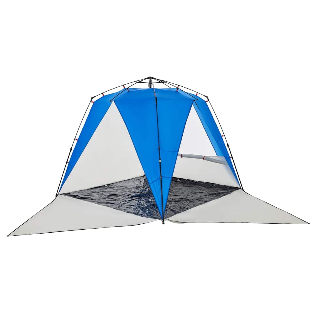 vidaXL Beach Tent 4-Person Azure Blue Quick Release Waterproof - Image 6