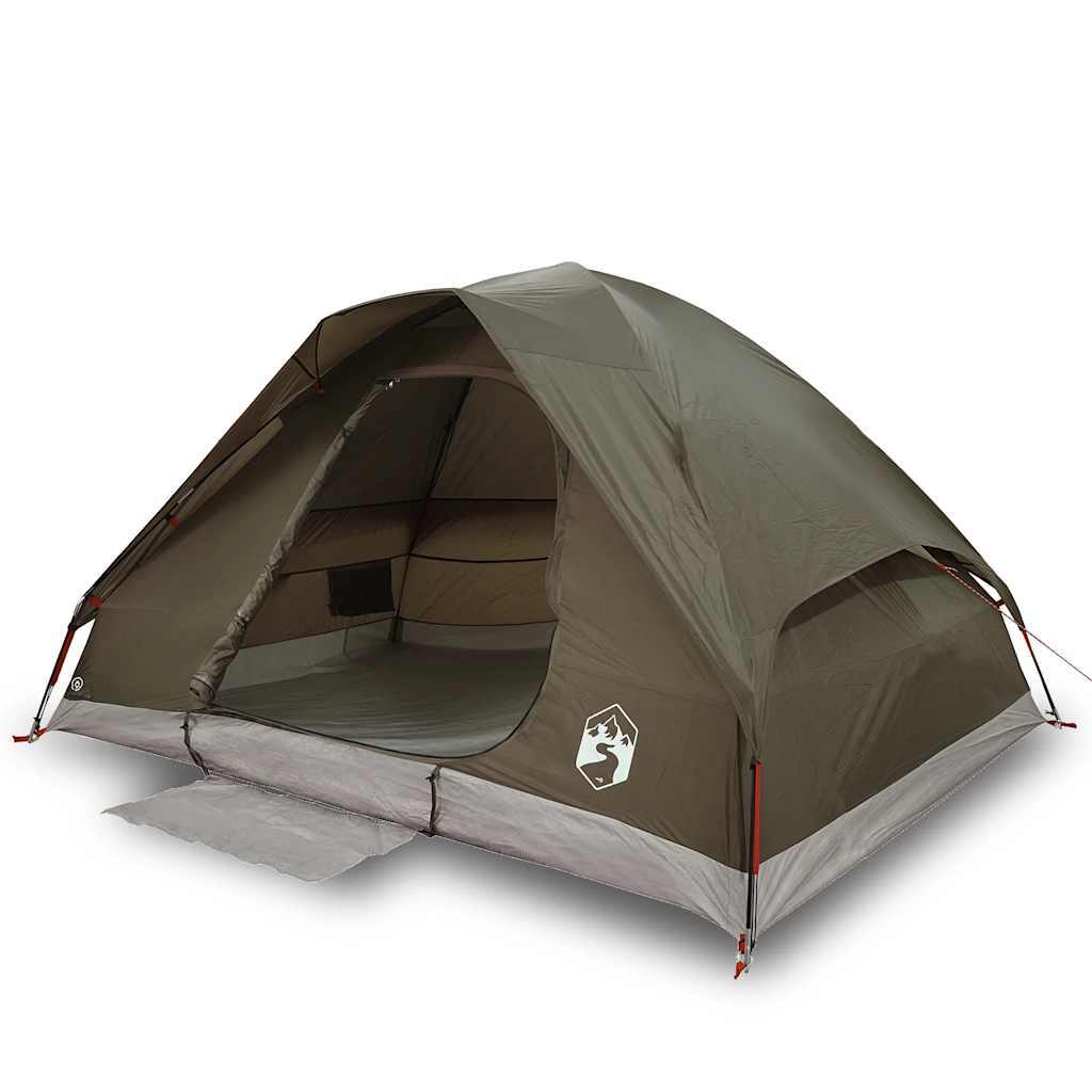vidaXL Camping Tent Dome 2-Person Brown Waterproof - Image 2