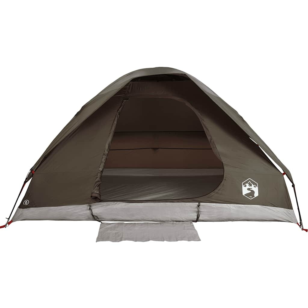 vidaXL Camping Tent Dome 2-Person Brown Waterproof - Image 7