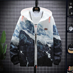 Student Sportswear Men's Jacket Youth Tops - Color: Blue, Size: 4XL