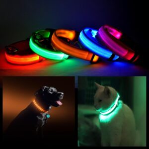 Color: BLUE,Size: SMALL - LED PET Safety Halo Style Collar