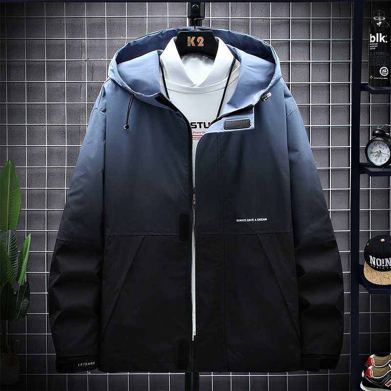 Student Sportswear Men's Jacket Youth Tops - Color: Blue, Size: 4XL - Image 2