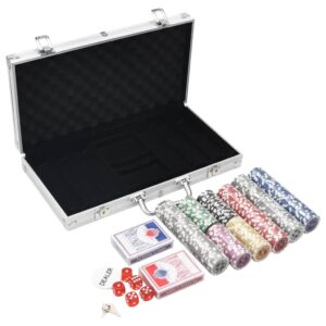 vidaXL Poker Chip Set 300 pcs 0.03 lb