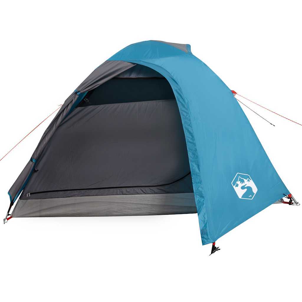 vidaXL Camping Tent Dome 4-Person Blue Waterproof - Image 5
