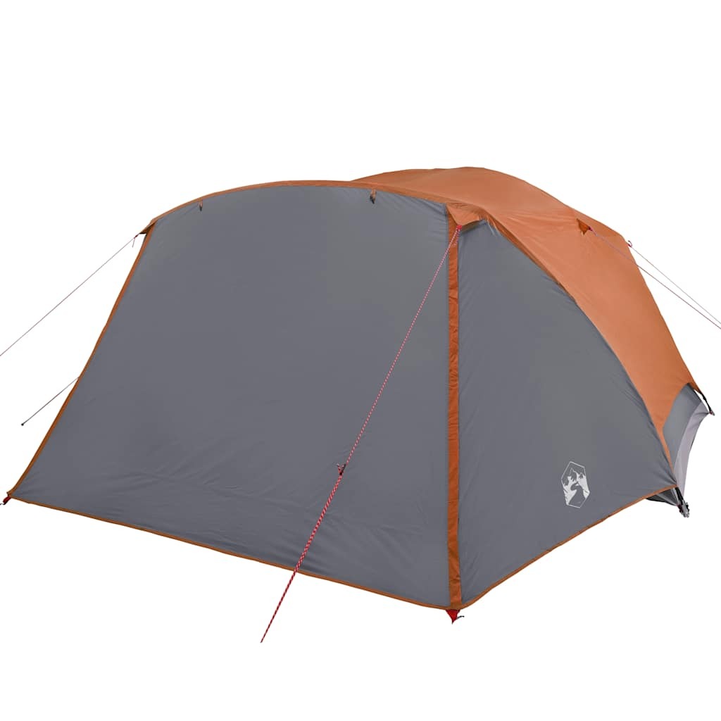 vidaXL Family Tent with Porch 6-Person Gray and Orange Waterproof - Image 6