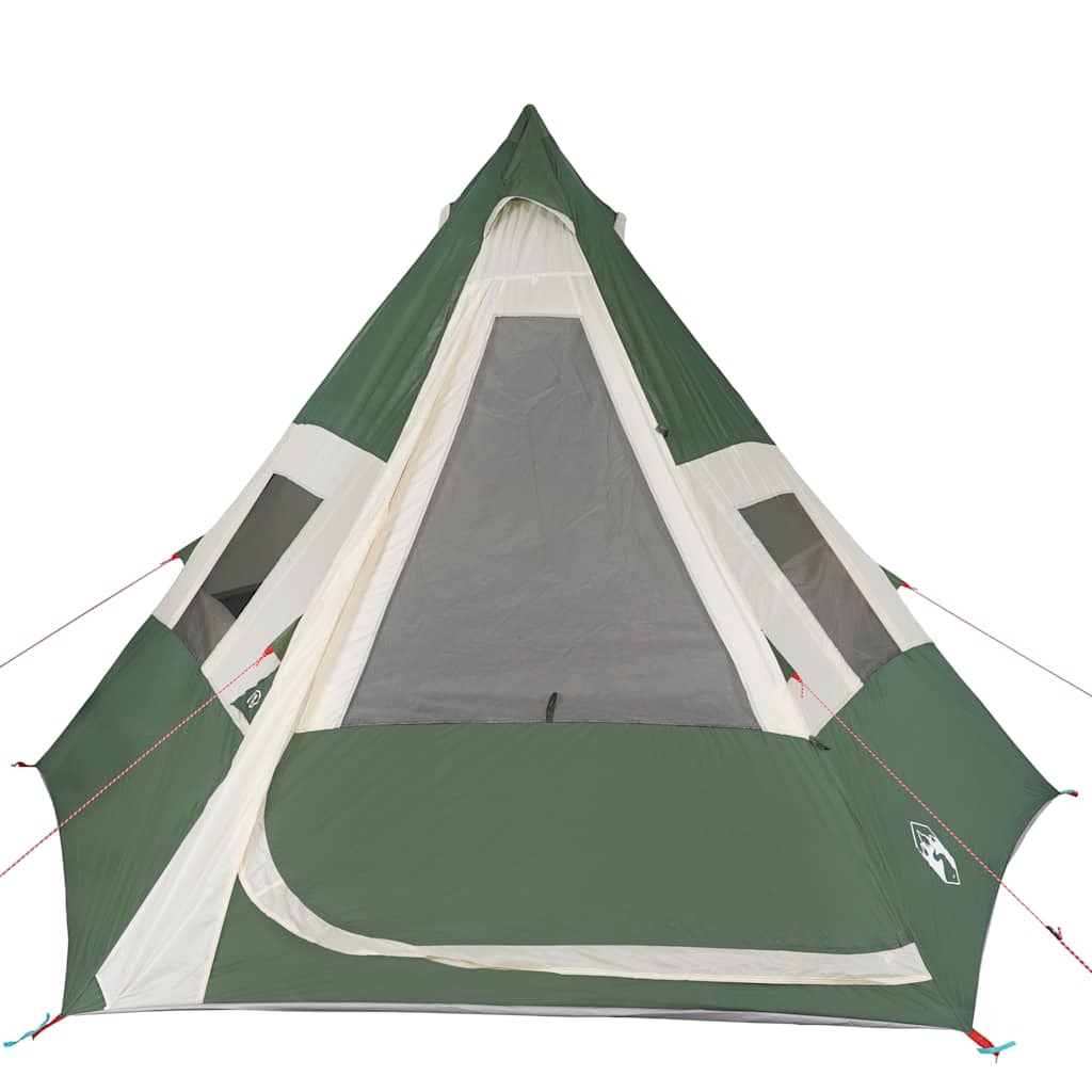 vidaXL Camping Tent Tipi 7-Person Green Waterproof - Image 7