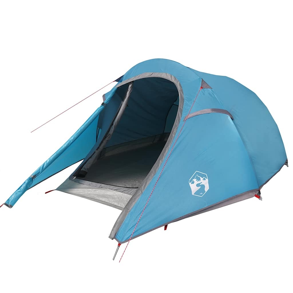 vidaXL Camping Tent Tunnel 2-Person Blue Waterproof - Image 2