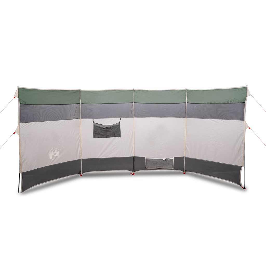 vidaXL Camping Windbreak Green 144.1"x59.8"x59.8" Waterproof - Image 2