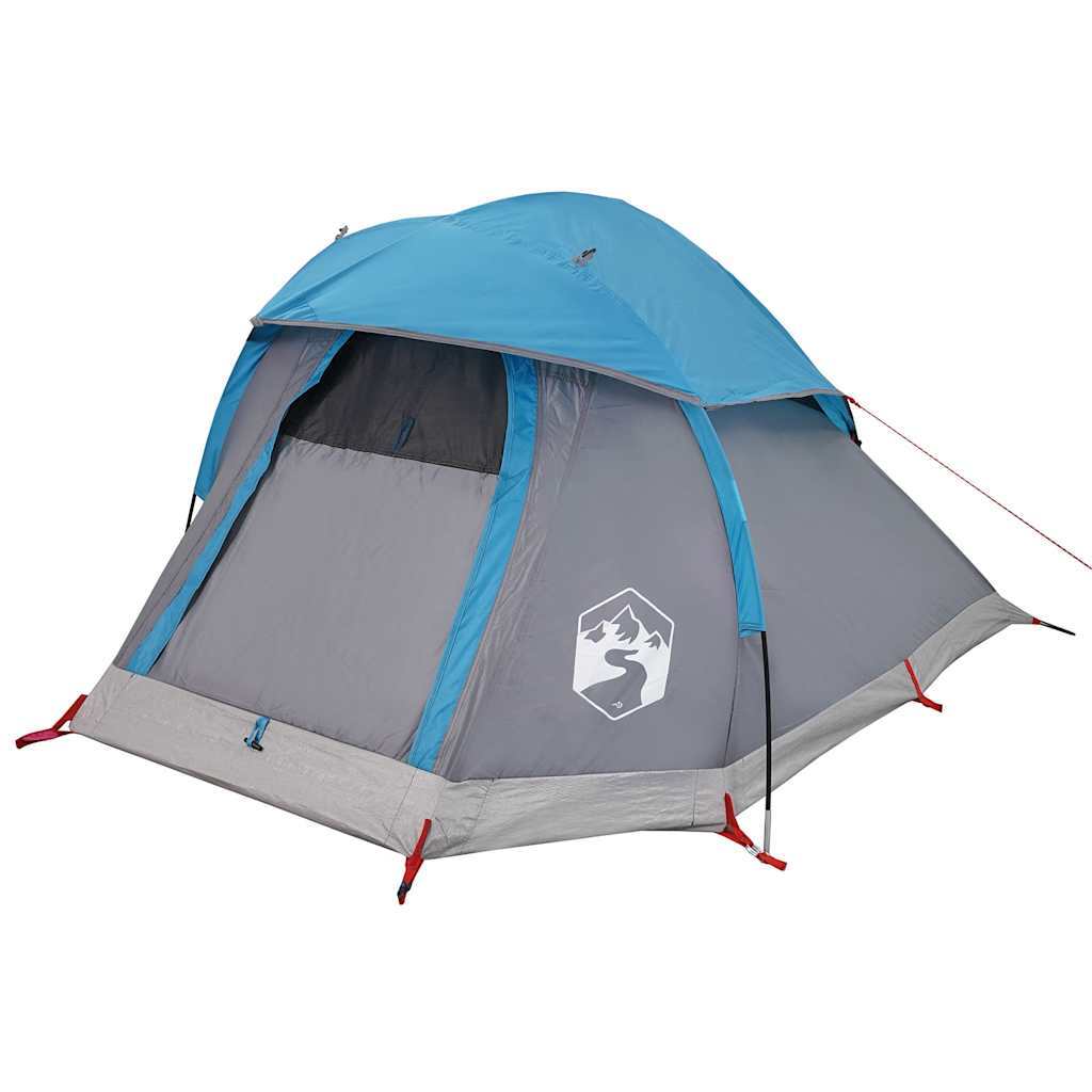 vidaXL Camping Tent Dome 1-Person Blue Waterproof - Image 5