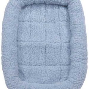 Slumber Pet Sherpa Crate Beds L Slate Blue