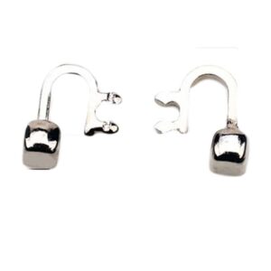 1 Pair Metal Plug-in Eyeglass Nose Pad Arm Replacement Glasses Nose Pad Arm Holder Eyeglass Repair Kit, Silver