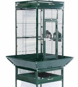 Small Wrought Iron Select Bird Cage Chalk White