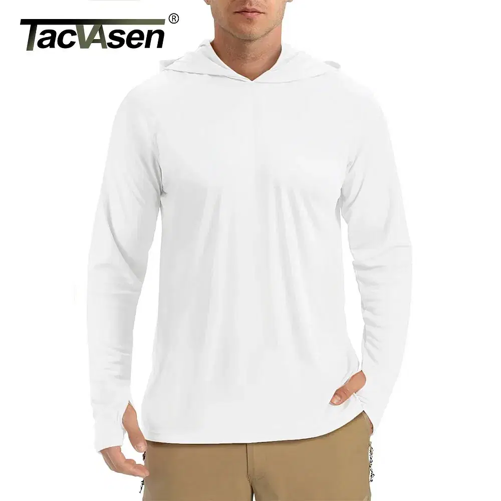 Size: XXL, Color: GRAY - TACVASEN Summer Men's Long Sleeve Sun/UV Protection T-Shirt UPF 50+ Performance Hiking Running Quick Dry Hoodie Tee Shirts - Image 4